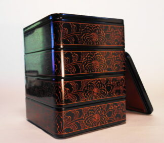 輪島塗沈赤蒔絵重箱 - 生活骨董の店 やまいく