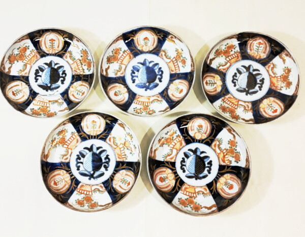 古伊万里 色絵 上手 小皿 5客 古伊万里色絵七寸皿5客 - 生活骨董の店