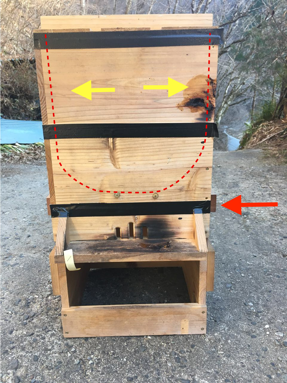 日本蜜蜂待ち箱 捕獲用 巣箱 日本ミツバチ重箱式巣箱 捕獲飼育用 待ち