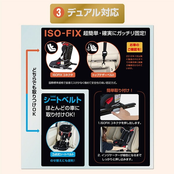 販売終了】(ISOFIX対応) トラベルベストEC FiX チャイルドシート対象