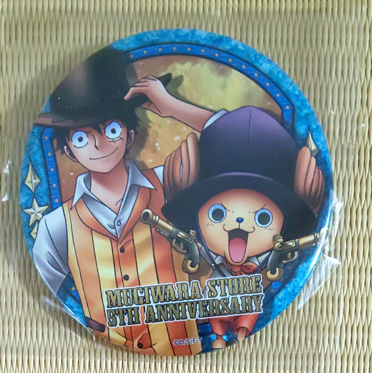 ワンピース 5周年記念缶バッジ ルフィ チョッパー ゾロ サンジ 麦わら