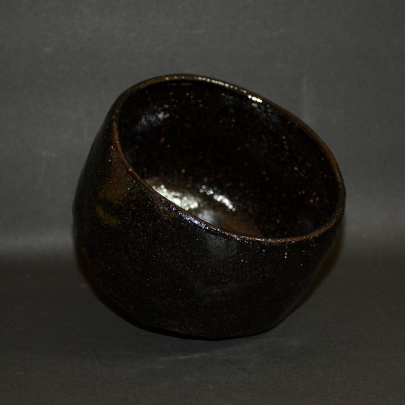 桂窯 黒楽茶碗 初代檜垣崇楽 作