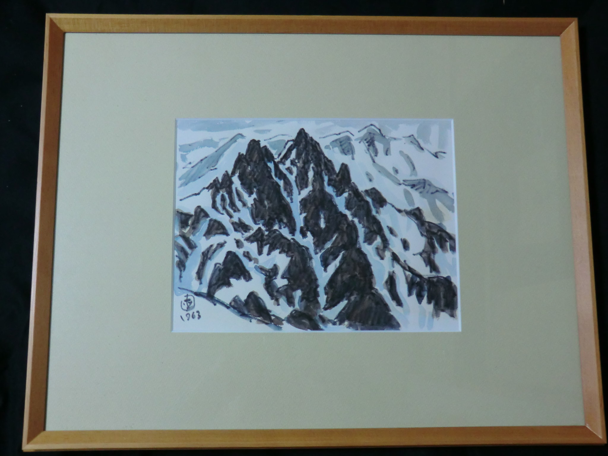 ☆坂本直行☆「木の実」水彩画 八ツサイズ 新品額！ ☆坂本直行