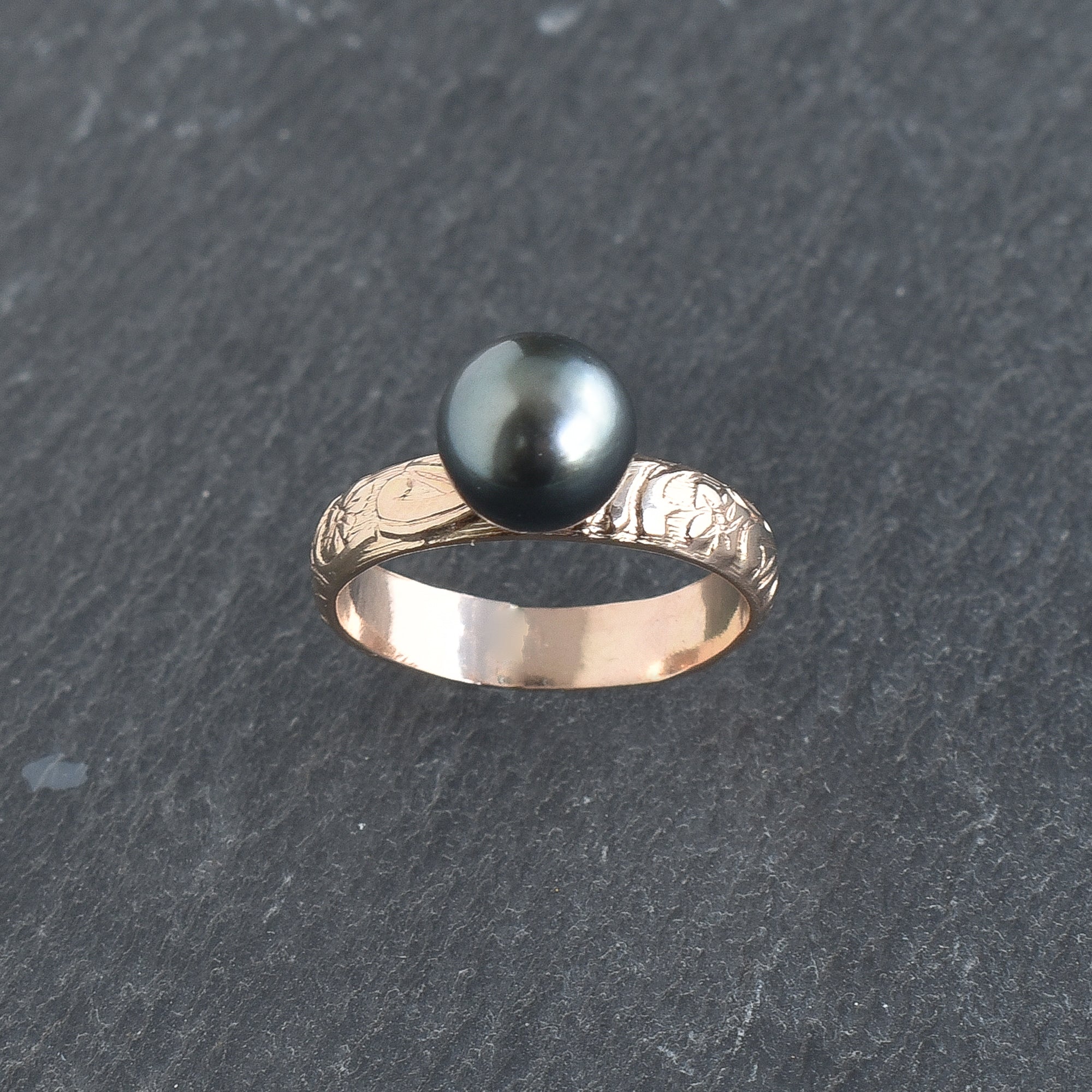 4mm Heirloom Style Band Tahitian Pearl Ring – Yay Hawaii