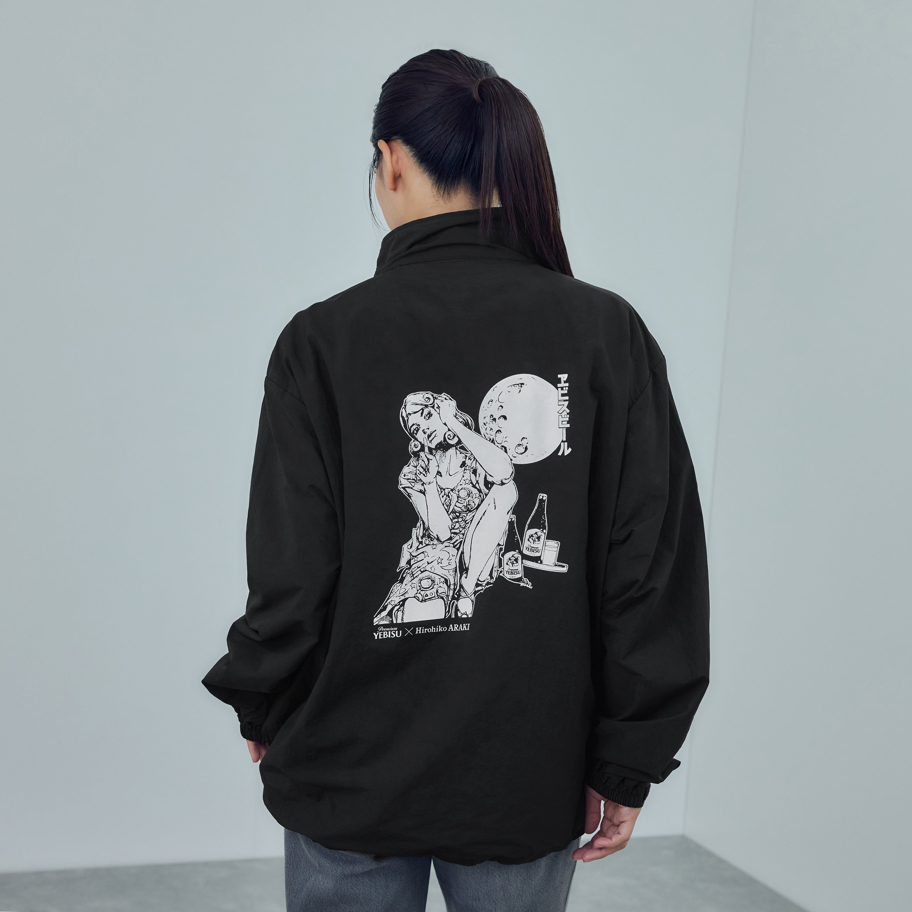 描き下ろし美人画ナイロントラックジャケット ムーンライトロケット