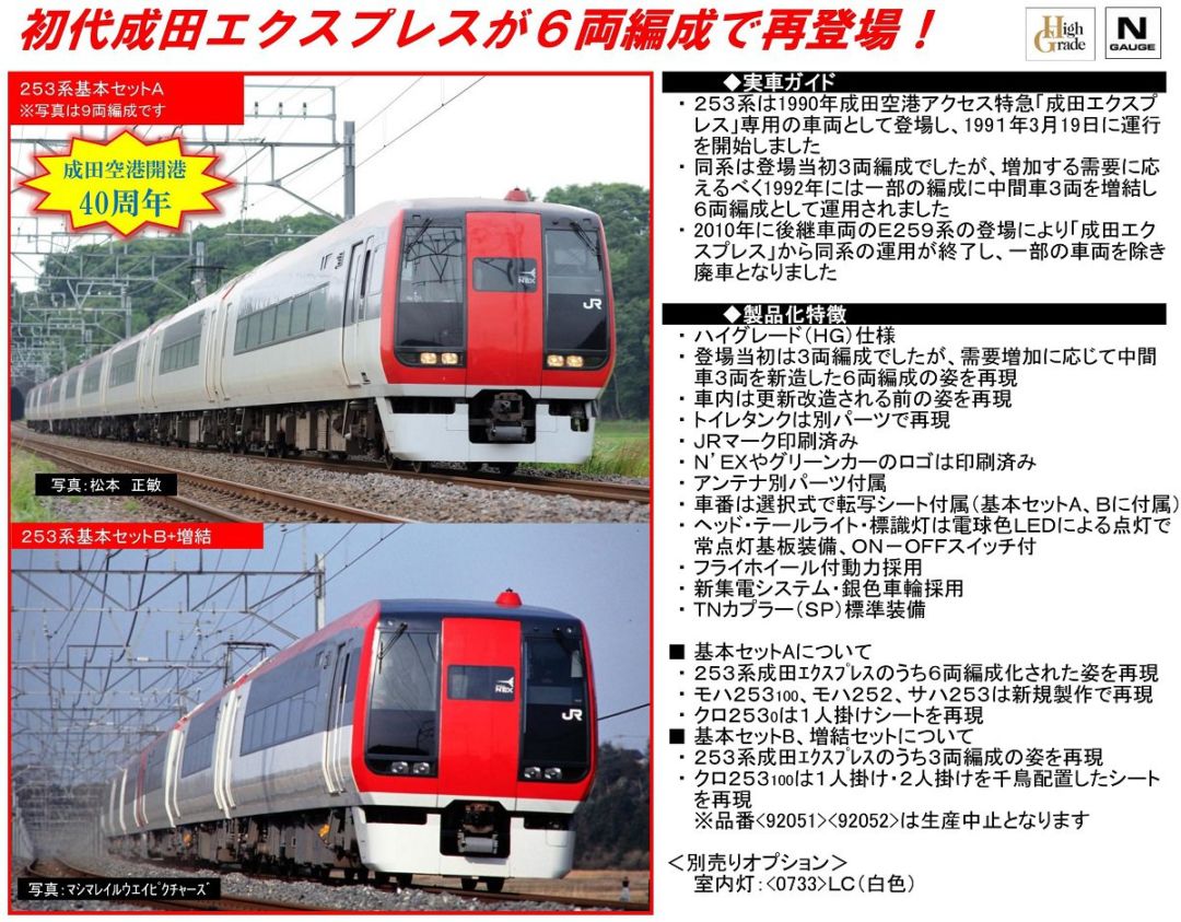 TOMIX JR 253系特急電車 成田エクスプレス 基A・基B・増12両 JR 253系