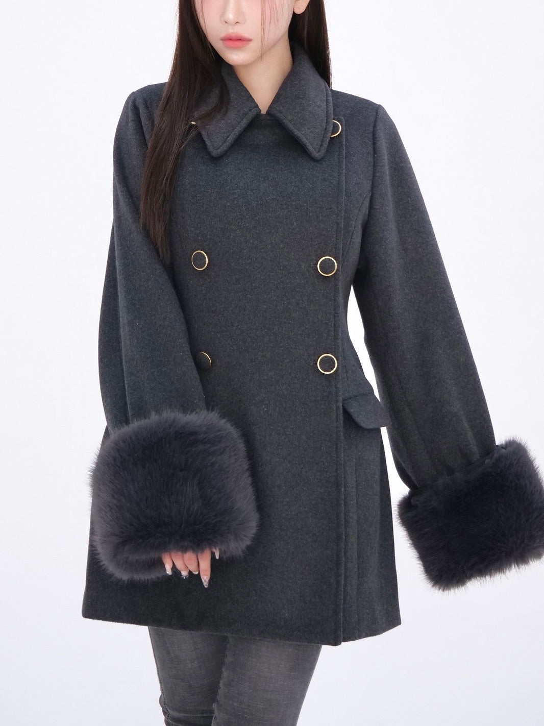 Cinched waist midi coat – YILON