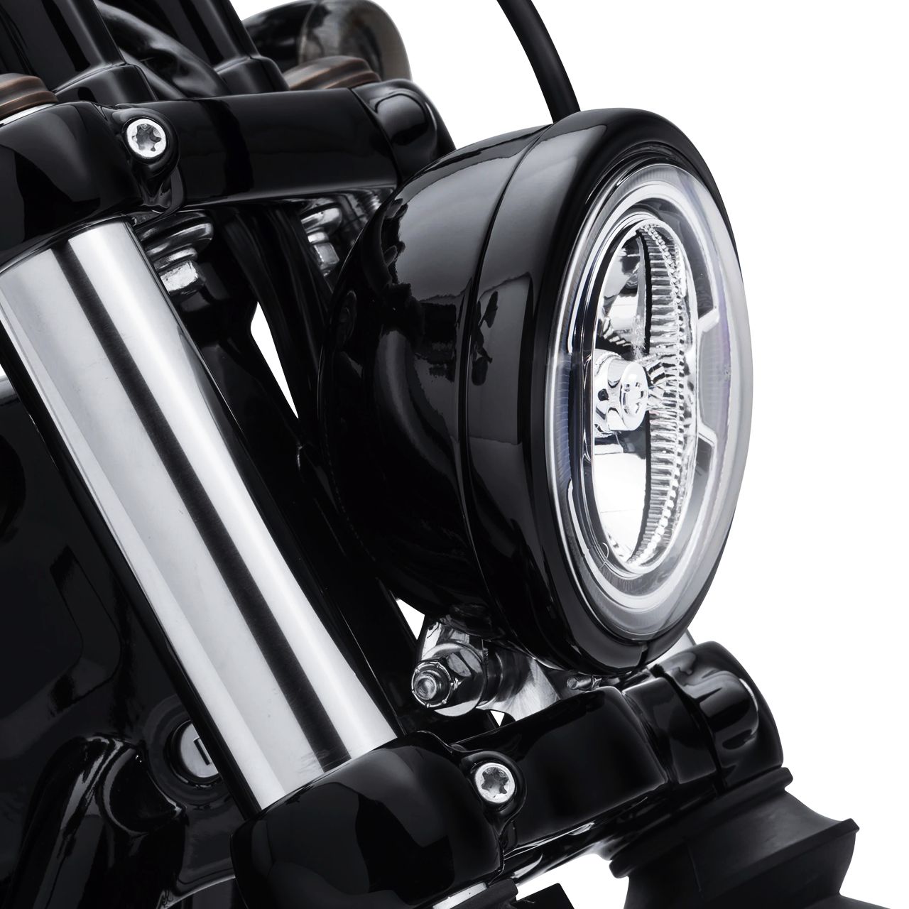 ハーレー純正□5-3/4インチ ヘッドライトトリムリング グロスブラック