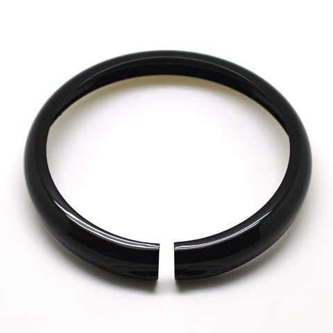 ハーレー純正□ヘッドライトトリムリング/グロスブラック 5-3/4インチ