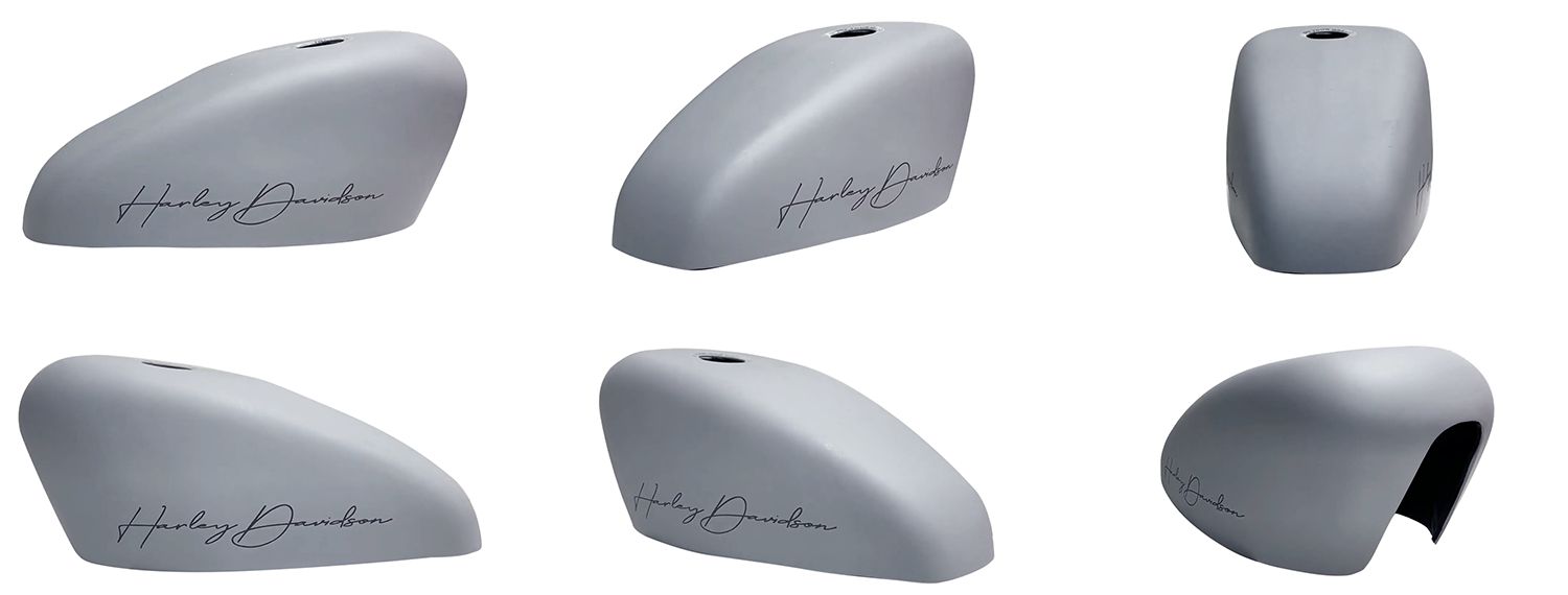 サイモンカスタム タンクカバー グロスグレー ホワイトハンド