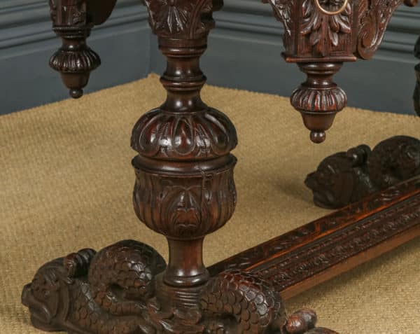 Carved Oak Centre Table Table | Victorian | Oak - Yola Gray