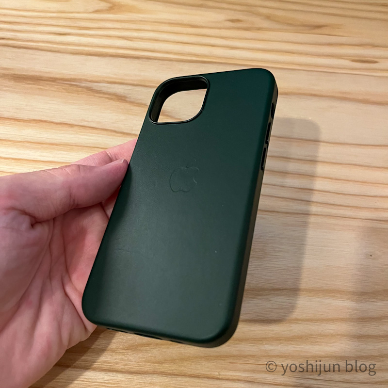 新品】純正 iPhone 13 レザーケース・セコイアグリーン① Apple 純正
