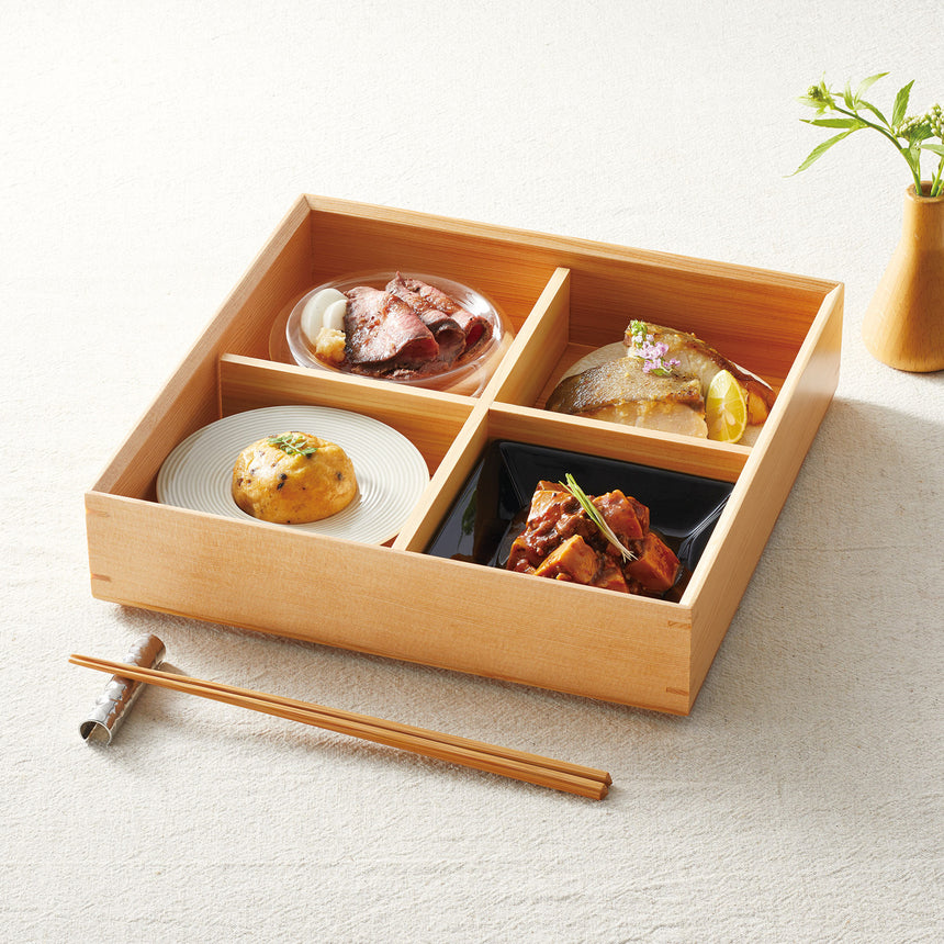 松花堂弁当箱5客セット 外木箱入 松花堂弁当箱5客セット 外木箱入 松花