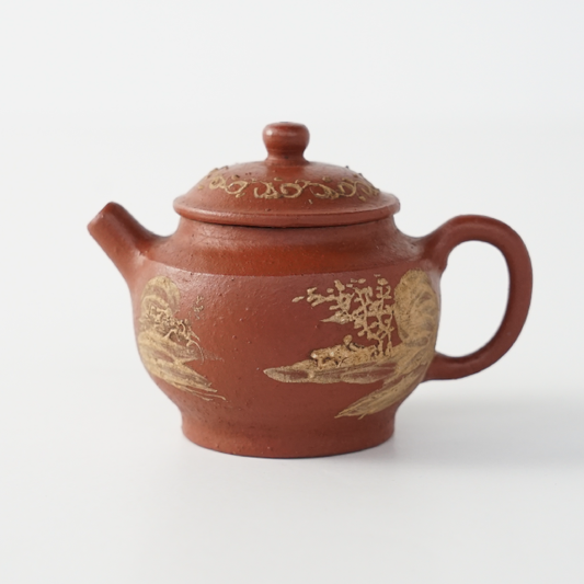 中国 除友泉製 紫砂 朱泥 急須 茶壷 N 6685 中国 除友泉製 紫砂 朱泥