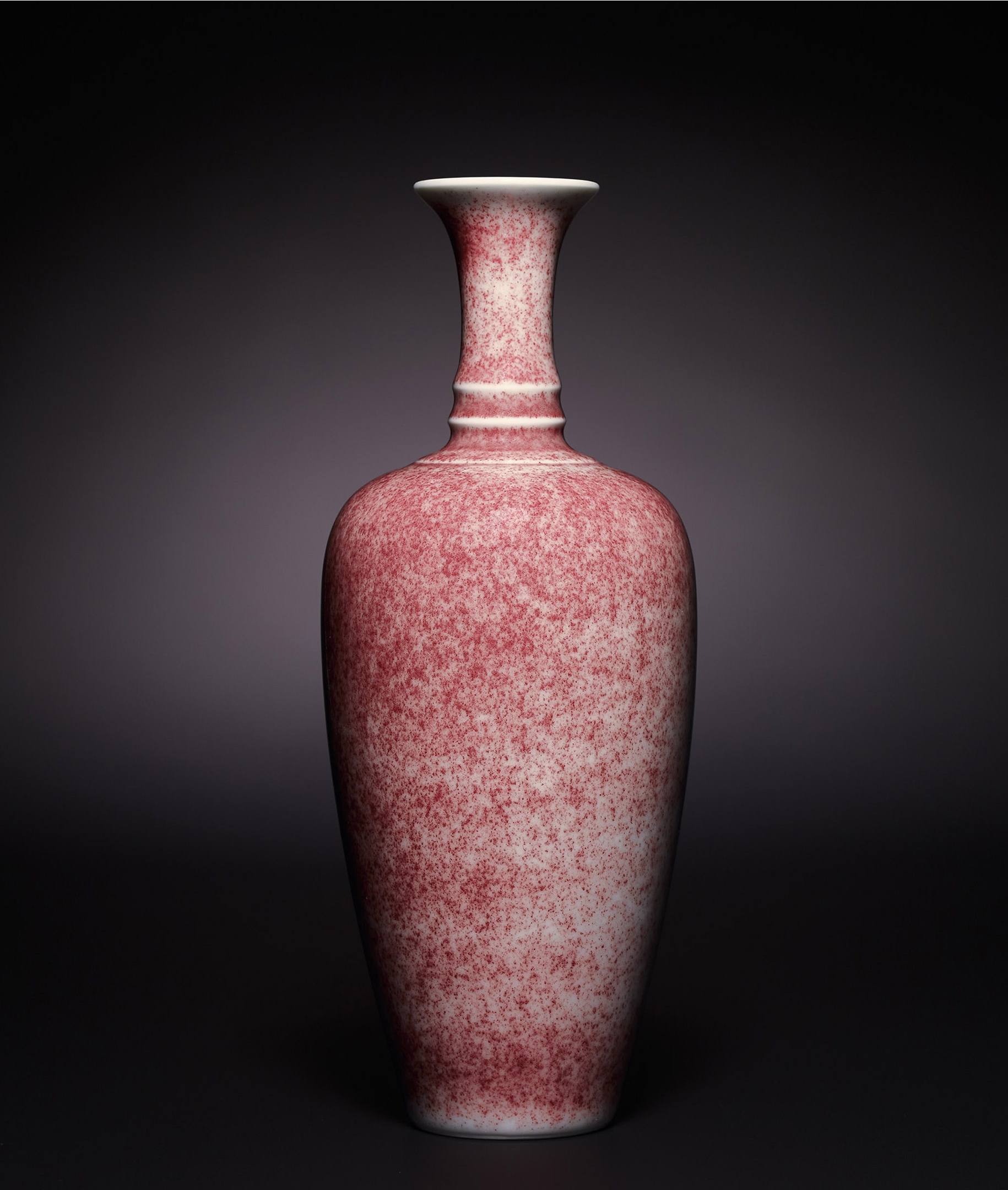 中国 缸豆紅釉 龍文瓶 梅瓶 M 7313A 中国 缸豆紅釉 龍文瓶 梅瓶 M