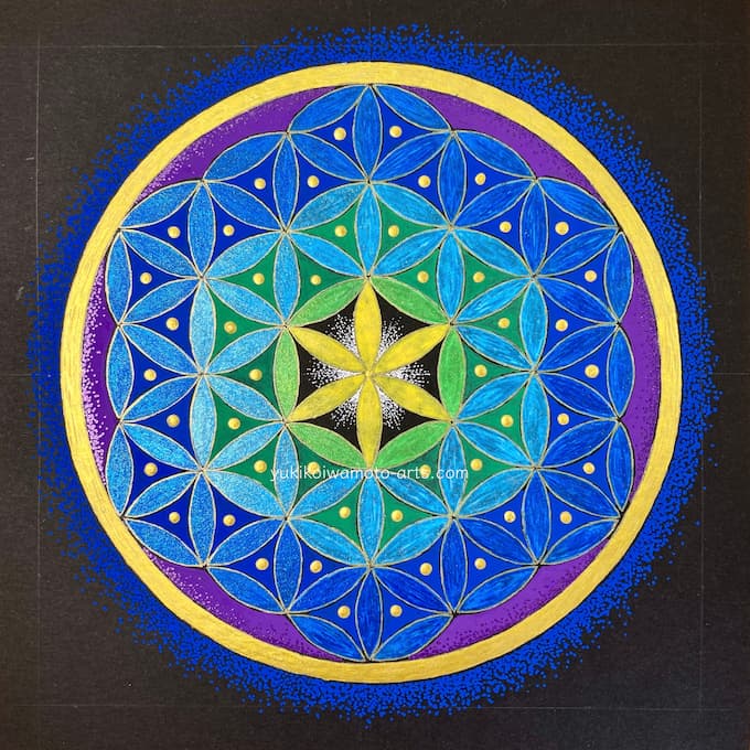 神聖幾何学】フラワー・オブ・ライフ「碧の扉」｜[Sacred Geometry