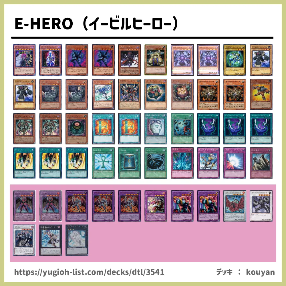 遊戯王デッキ E-HEROデッキ ガチ構築 イービルヒーロー 遊戯王