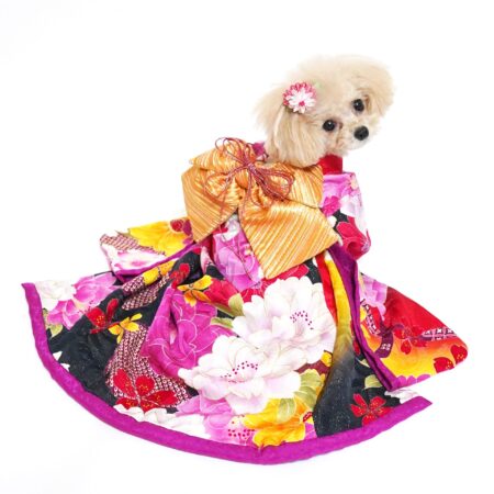 犬猫服1点限り お引きずりの大振袖SSサイズ oh-60 | 犬服・猫ペット服