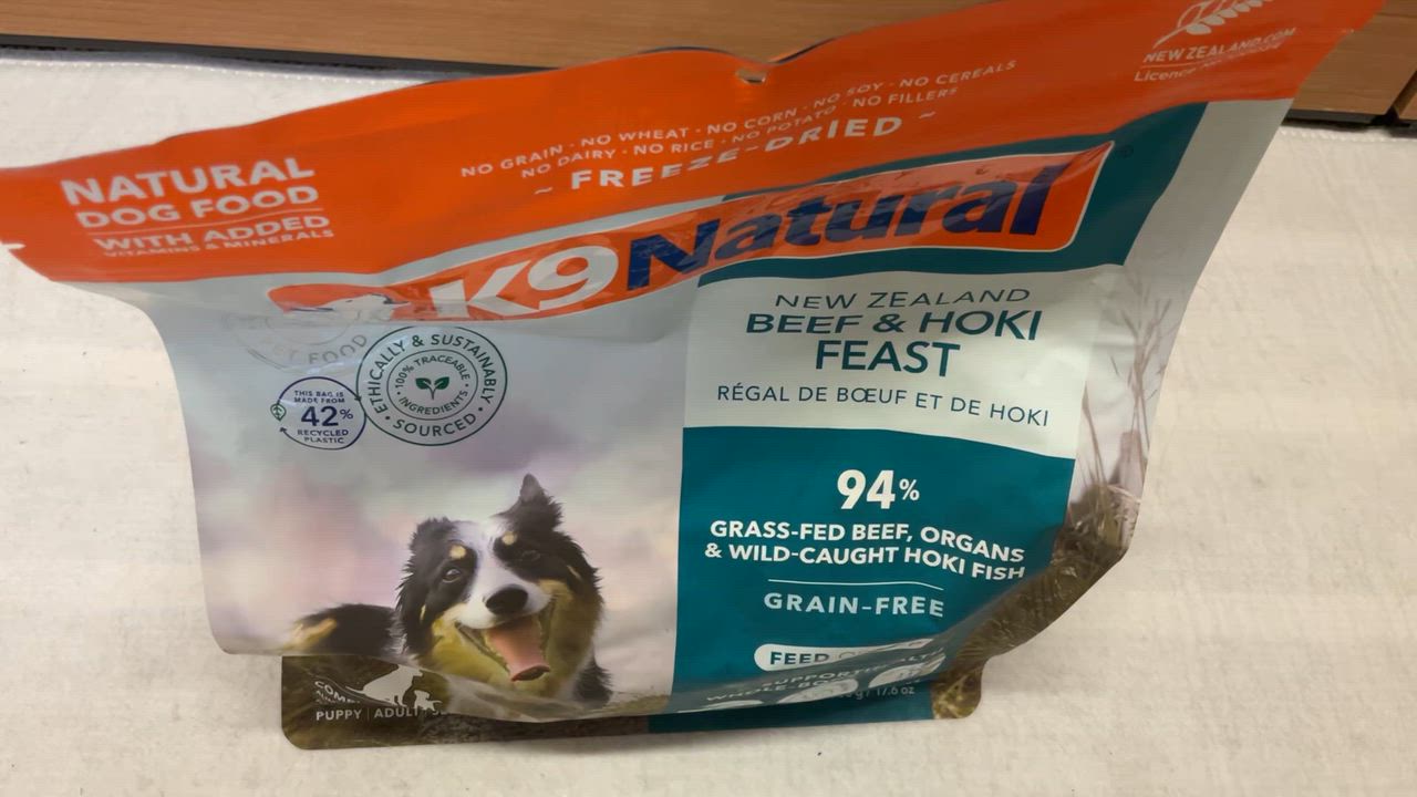 K9ナチュラル フリーズドライ ビーフ＆ホキ500g ドッグフード（犬用