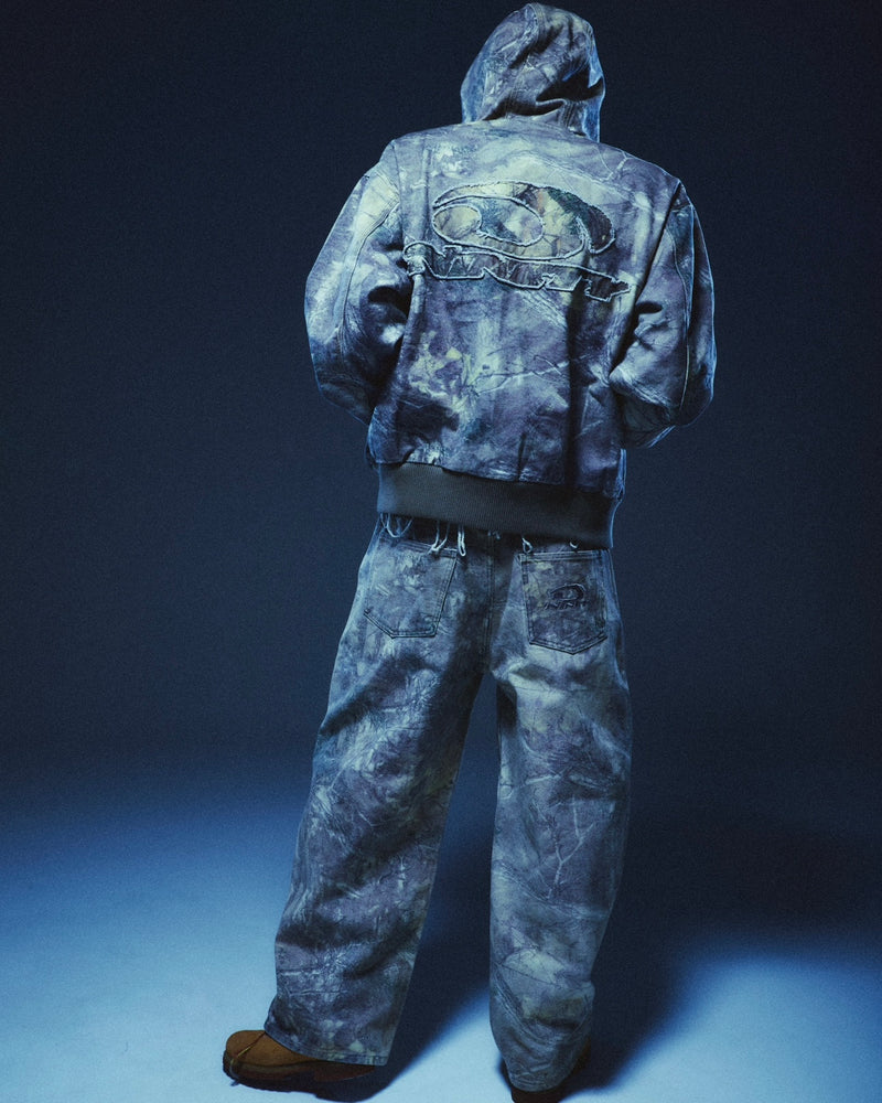 Heisei Logo Denim Zip Hoodie – YZ