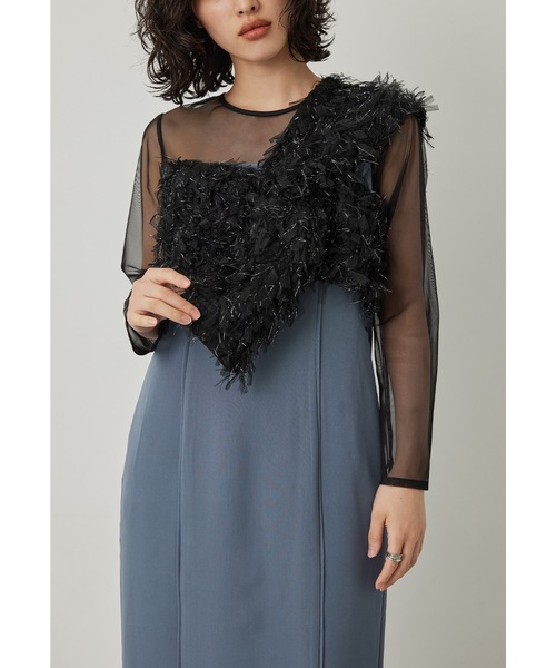 niana（ニアナ） ドレス フリンジグリッターノットドレス 秋冬 結婚式