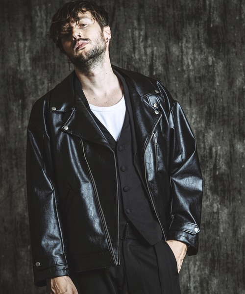 NO ID.（ノーアイディー） 革ジャン ライダース 「NO ID.」Synthetic