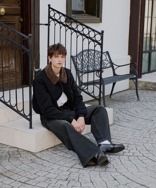 Regen Glanz ブルゾン アウター collar boa blouson/襟ボアブルゾン