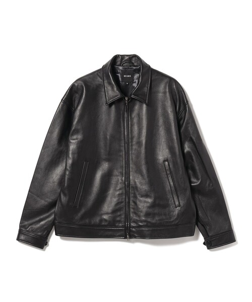 BEAMS（ビームス） ブルゾン アウター ワイドフィット レザー ジップ