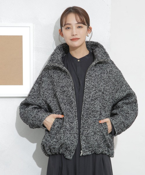 NANO universe（ナノ・ユニバース） コート アウター ツイードジップ