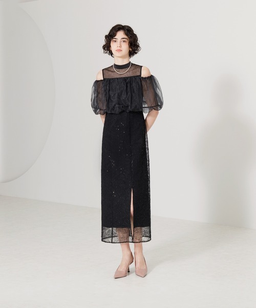 Leja（レジャ） ドレス 「LEJA」2WAYオフショルダーパフスリーブ