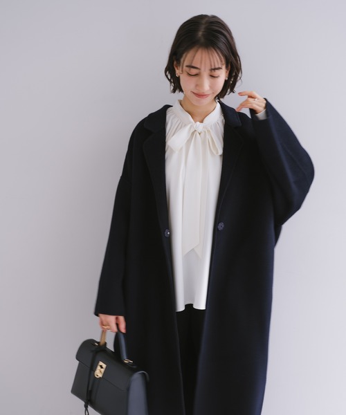 evernavy コート チェスターコート 「新色追加」リバーロングコクーン