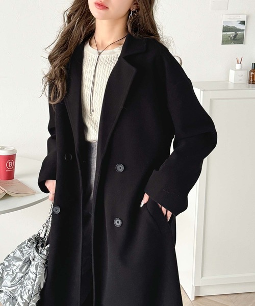 TICCA チェック柄 ダブルコート チェスターコート TICCA（ティッカ