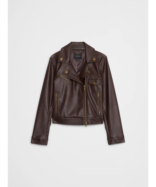 限定価格BANANA REPUBLICシングルライダースジャケット Lラムレザー