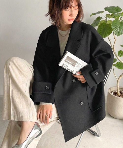 ENFOLD（エンフォルド） チェスターコート 36 ネイビー レディース