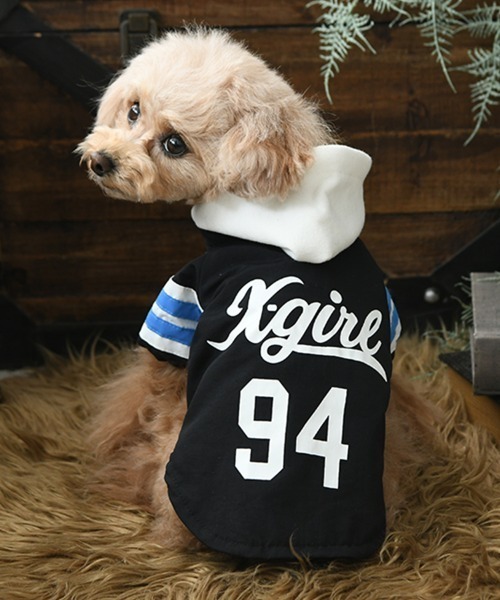 X-girl（エックスガール） 犬 服 X-girl/ナンバリングフード付きコーチ