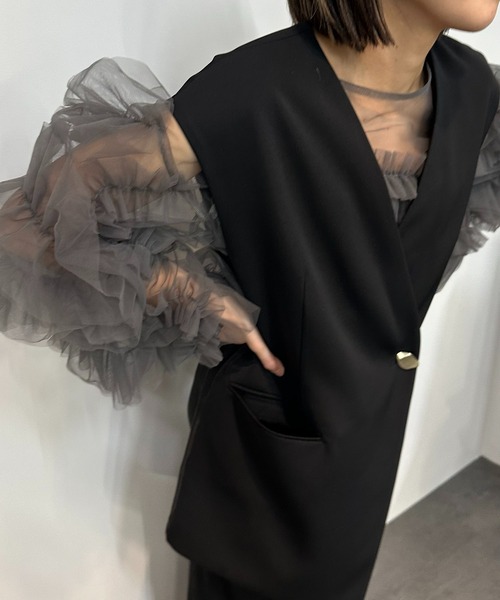 ANDRESD ドレス 「2点セットアイテム」 バックシアージレセットアップ