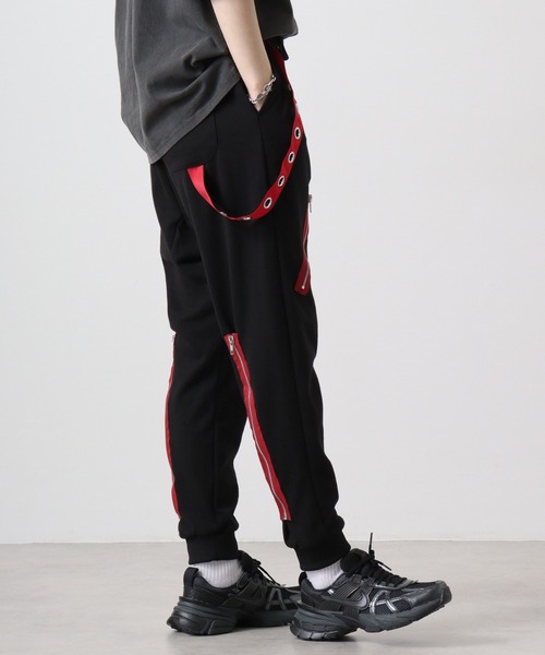 BIKE STAR（バイクスター） パンツ ポンチZIPPER使いソフトサルエル