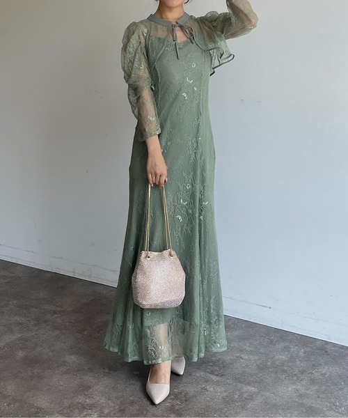 Thevon（ゼヴォン） ドレス 「オケージョン」ボレロレイヤーレースキャ