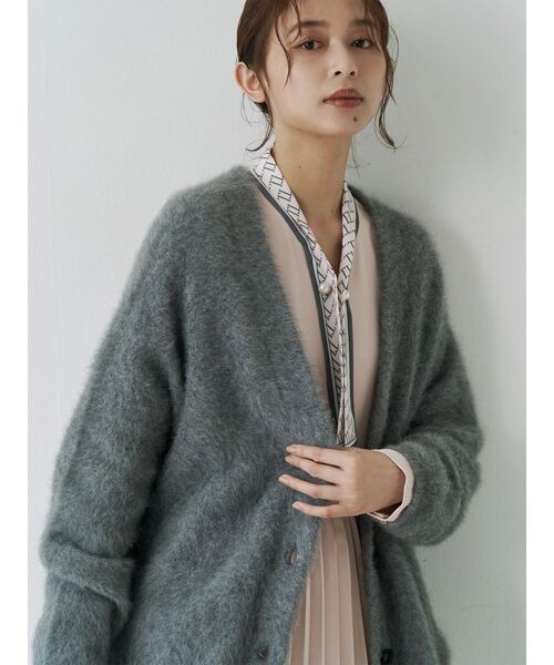 TONAL（トーナル） カーディガン PREMIUM FOX×CASHMERE Vネック