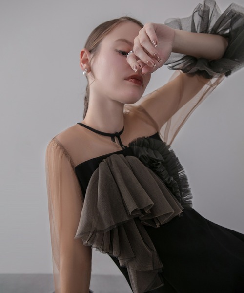 Leja（レジャ） ドレス 「LEJA」フリルチュールボレロレイヤードI