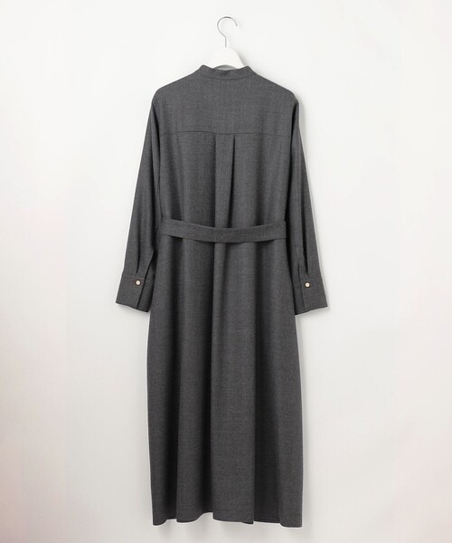 自由区（ジユウク） シャツワンピース ウールジョーゼットシャツ