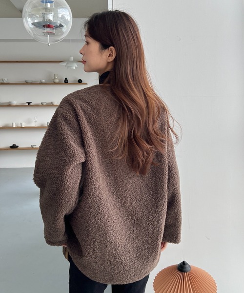 ブルゾン アウター ボアコーデュロイ オーバーサイズジャケット