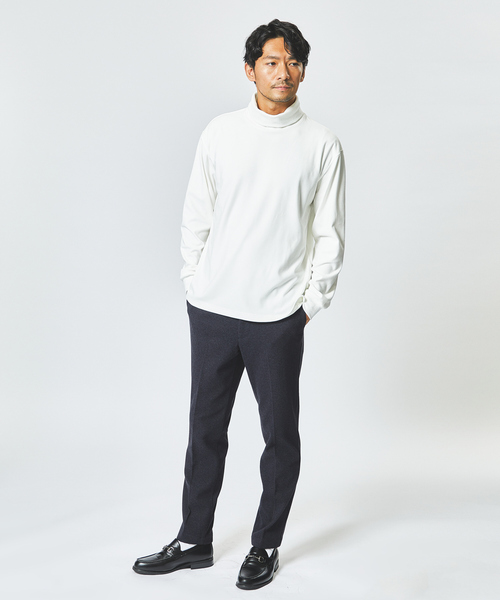 ABAHOUSE GRAY スラックス 「セットアップ対応」ヘリンボーン ニット