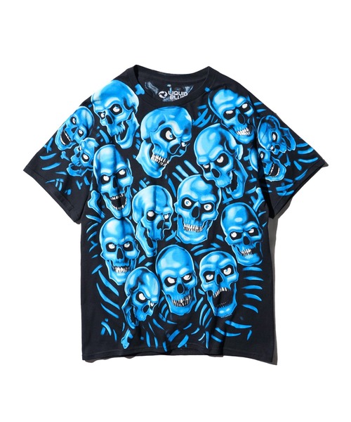 tシャツ LIQUID BLUE / リキッドブルー ”SKULL TEE” スカル フル