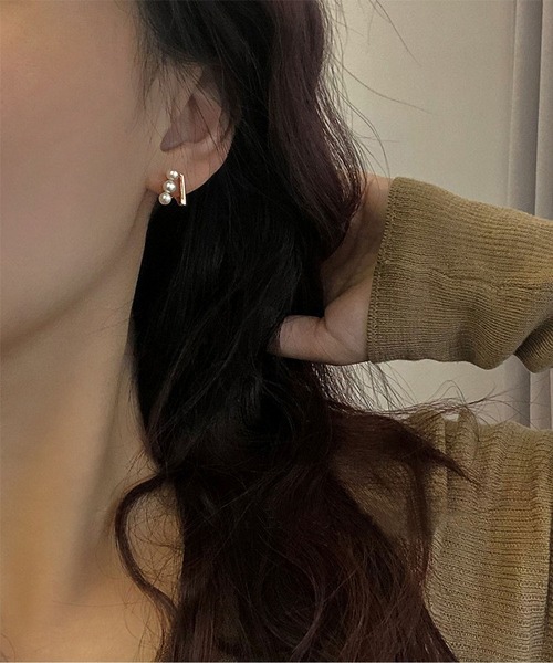 ete（エテ） ピアス K10YG パール サークル ピアス レディース