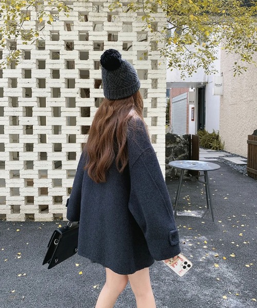 コート チェスターコート ダブルブレストミドルコート レディース