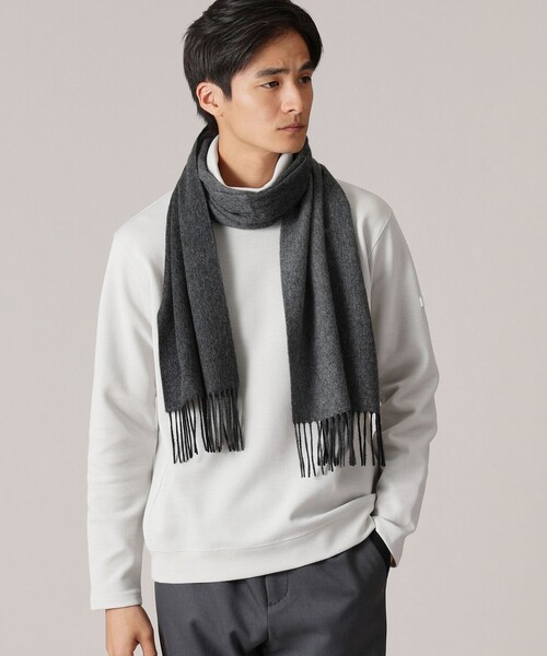 TAKEO KIKUCHI（タケオキクチ） マフラー 「洗えるカシミヤ」4面パネル