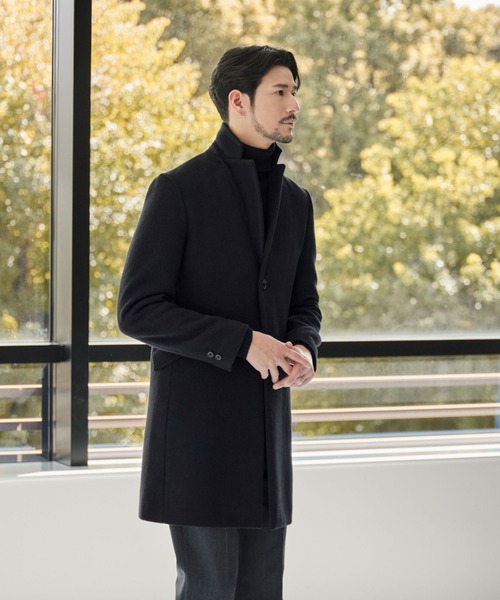 EDIFICE（エディフィス） チェスターコート MEDIUM ネイビー メンズ