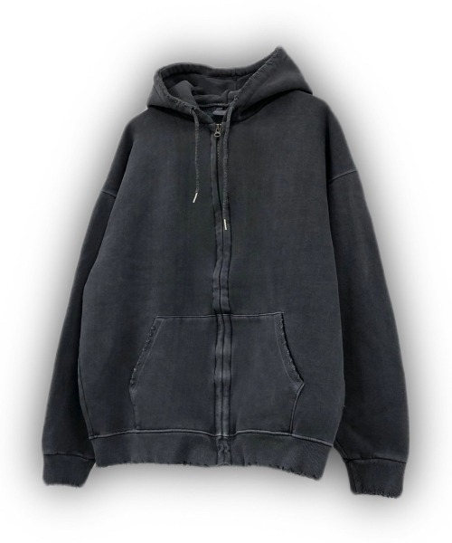 XU パーカー 「Never mind the XU」damage zip up hoodie / 「ネバー