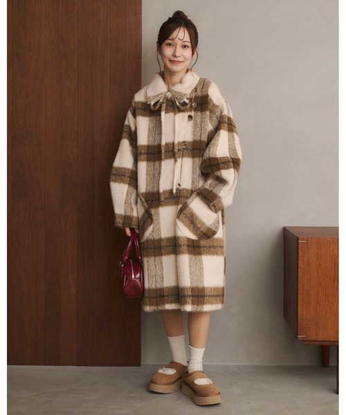 moi tytto（モイテュット） コート アウター 「取り外しリボン付き